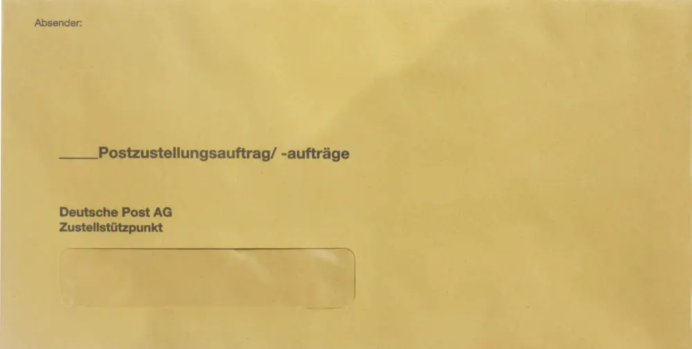 100 Zustellungsumschläge Format 235 x 120 mm - äußerer Umschlag mit Sichtfenster