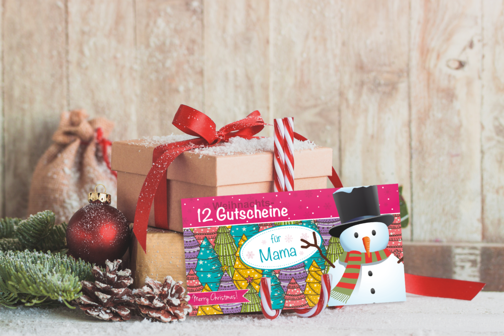 Gutscheinheft Idee & Stil "12 Weihnachtsgutscheine für Mama" – Bild 3