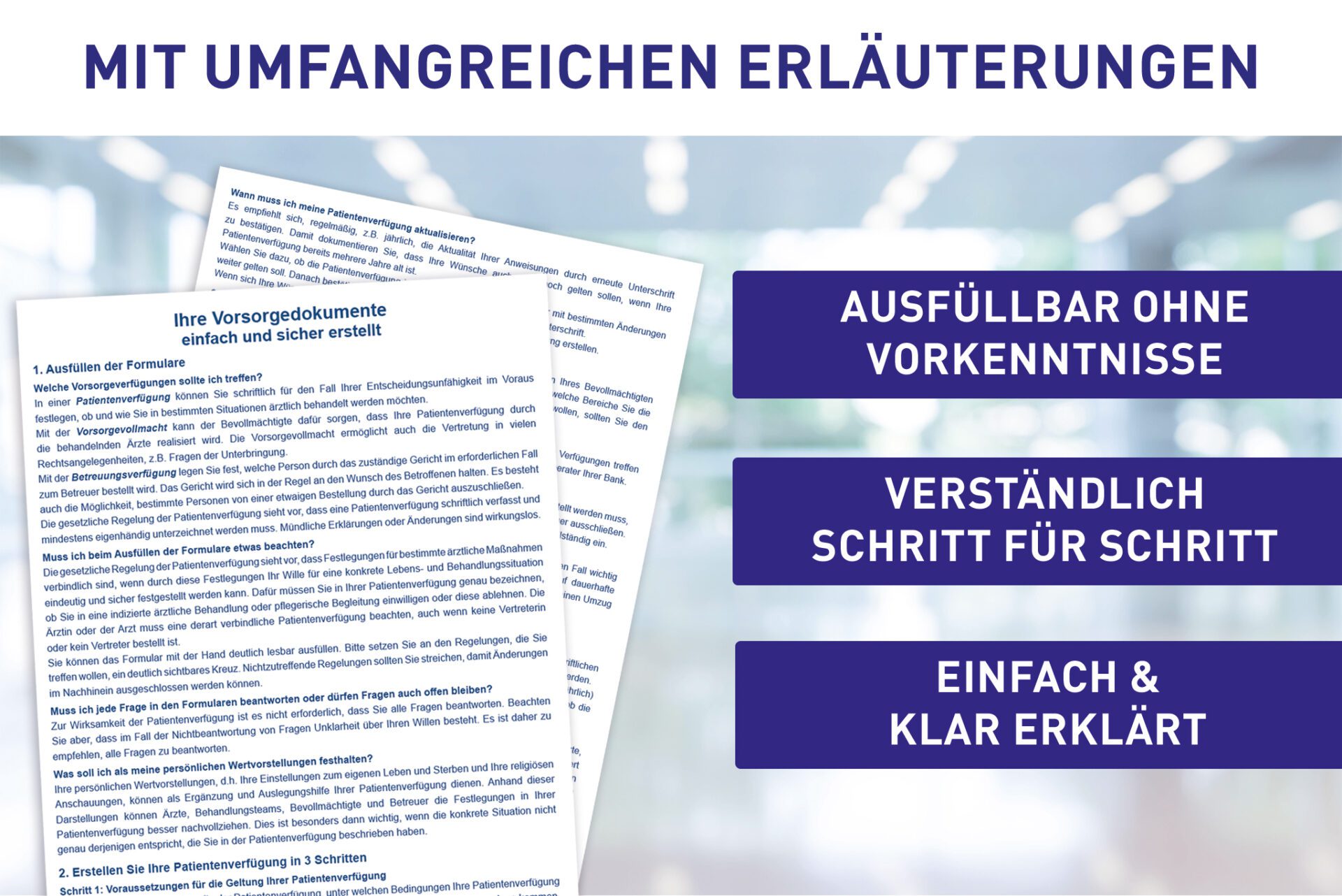 Patientenverfügung im C5 Umschlag für 1 Person – mit Betreuungsverfügung und Vorsorgevollmacht, 1 Stück – Bild 4