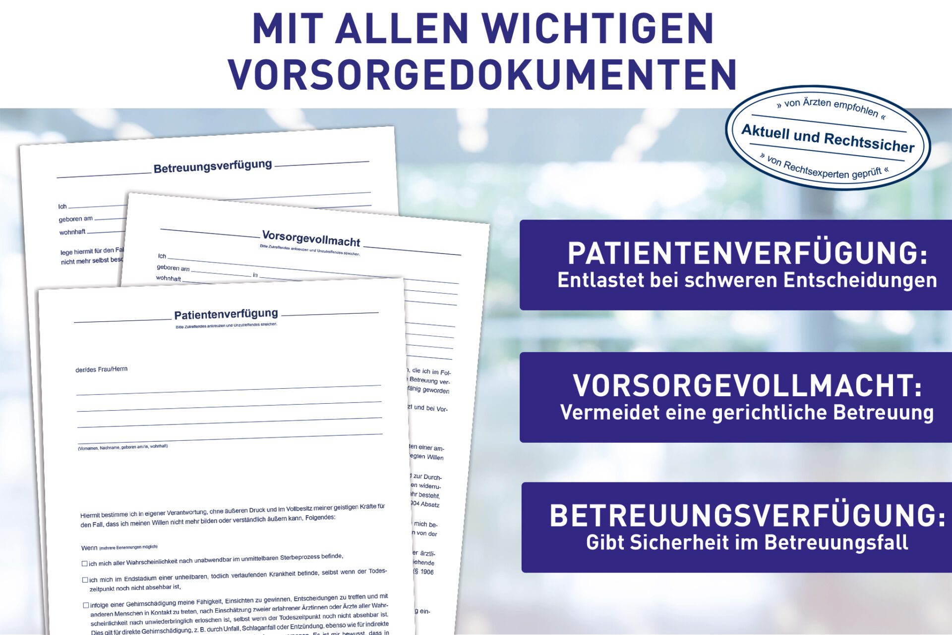 Patientenverfügung im C5 Umschlag für 1 Person – mit Betreuungsverfügung und Vorsorgevollmacht, 1 Stück – Bild 3