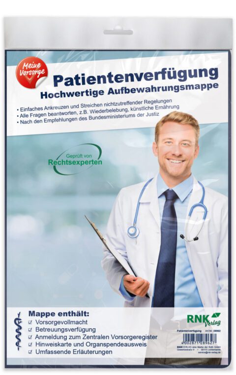 RNK Verlag Patientenverfügung & Vorsorgeordner – Für 2 Personen – A4, Blau – Meine Vorsorgemappe RNK Verlag Patientenverfügung & Vorsorgeordner – Für 2 Personen – A4, Blau – Meine Vorsorgemappe