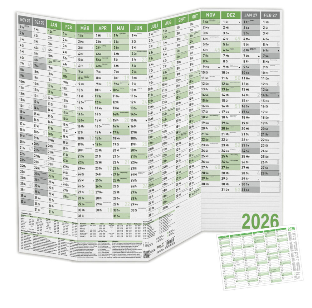 Wandkalender 2026 DIN A1 – Bild 2