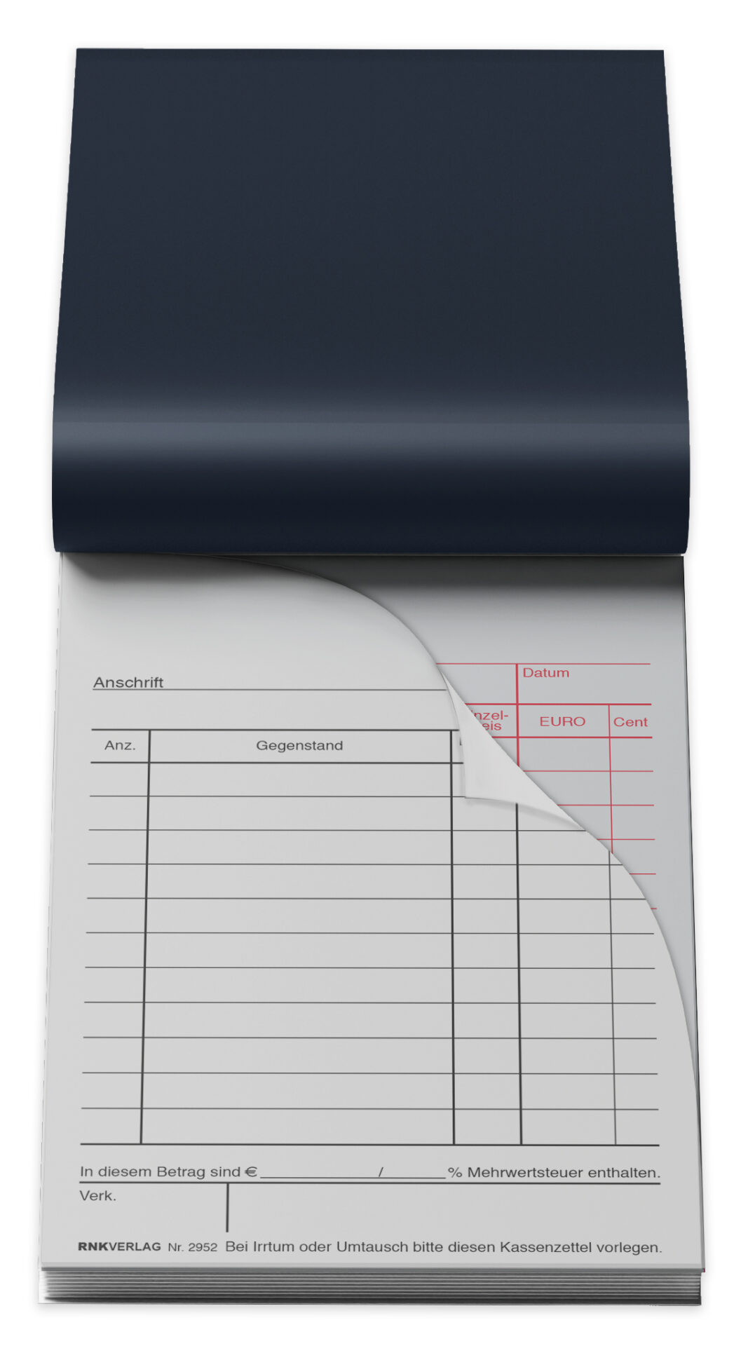 10 Kassenblöcke - ohne Nummerierung, oben geheftet – Bild 2