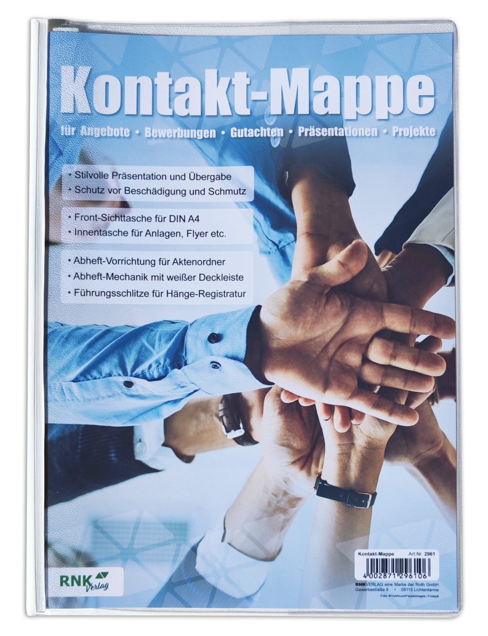 Kontaktmappe, weiß