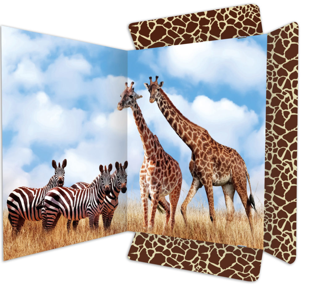 Zeichenmappe aus stabilem Karton, "Safari" für DIN A3 – Bild 3