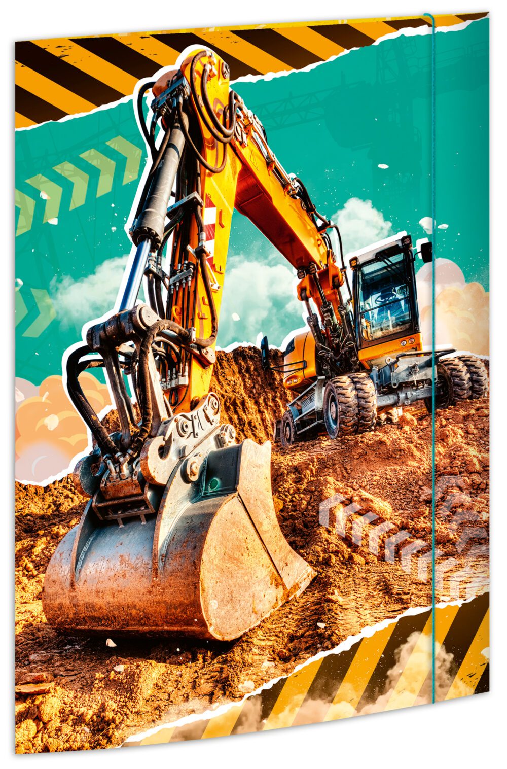 Zeichenmappe aus stabilem Karton, "Bagger" für DIN A3