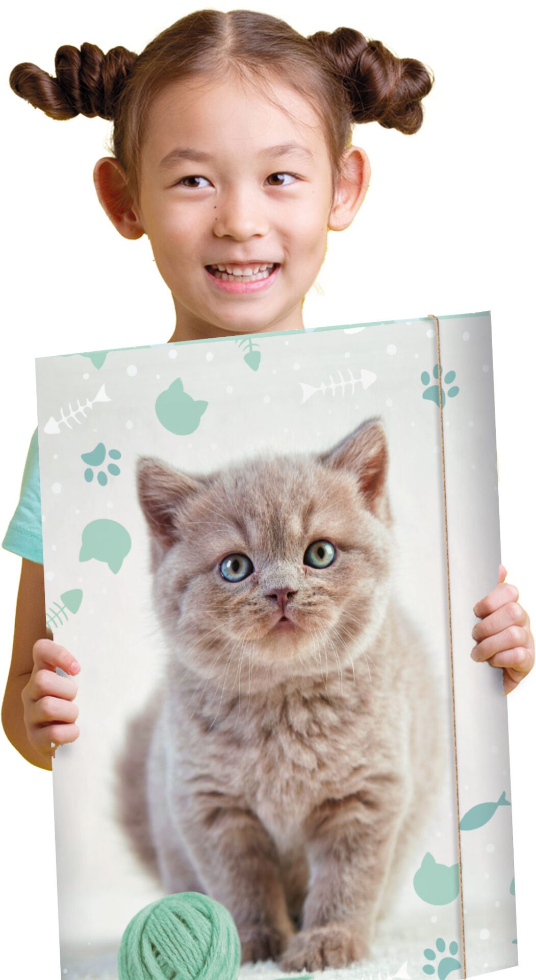 Zeichenmappe aus stabilem Karton, "Kitty" für DIN A3 – Bild 4