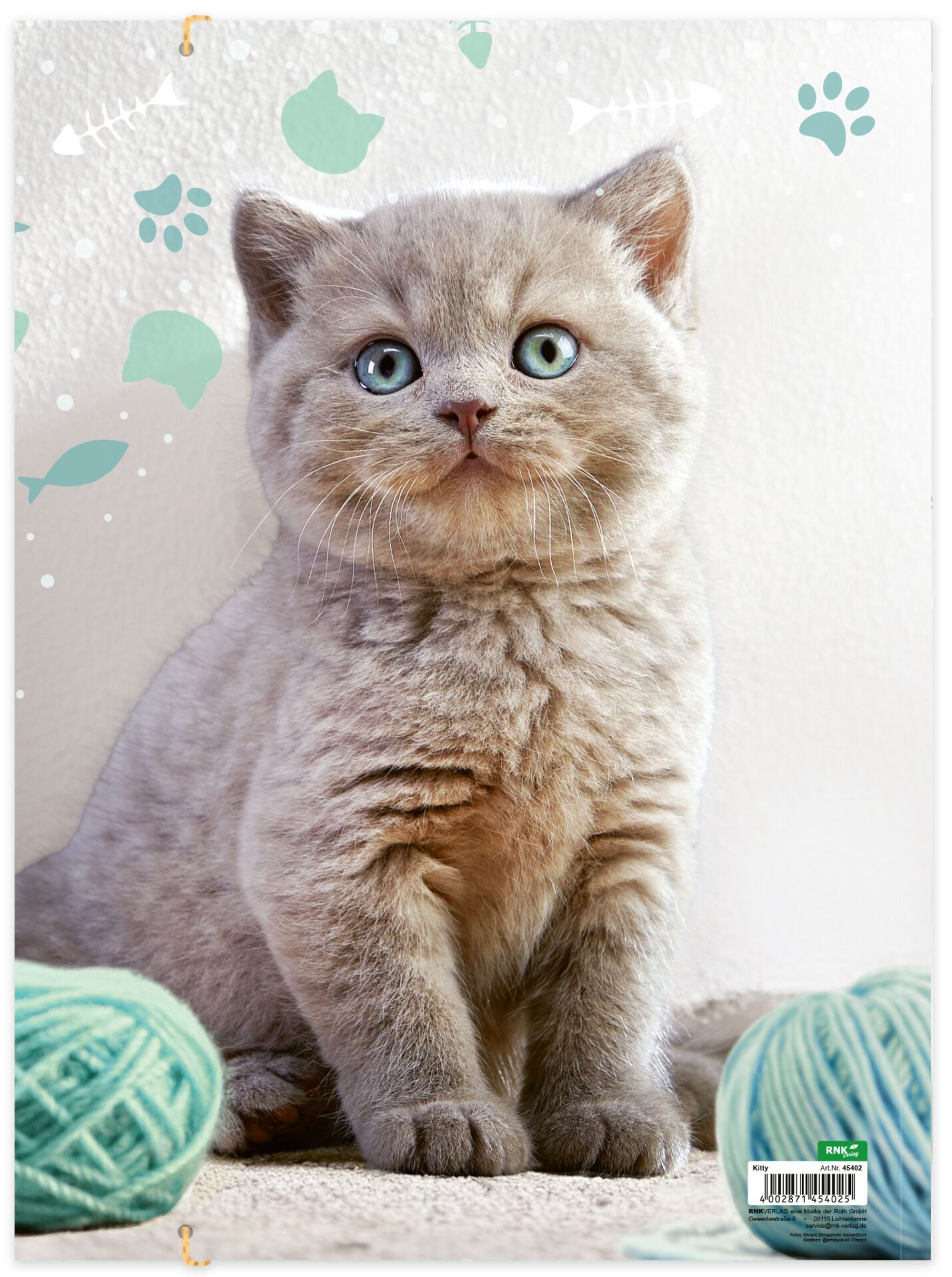 Zeichenmappe aus stabilem Karton, "Kitty" für DIN A3 – Bild 3