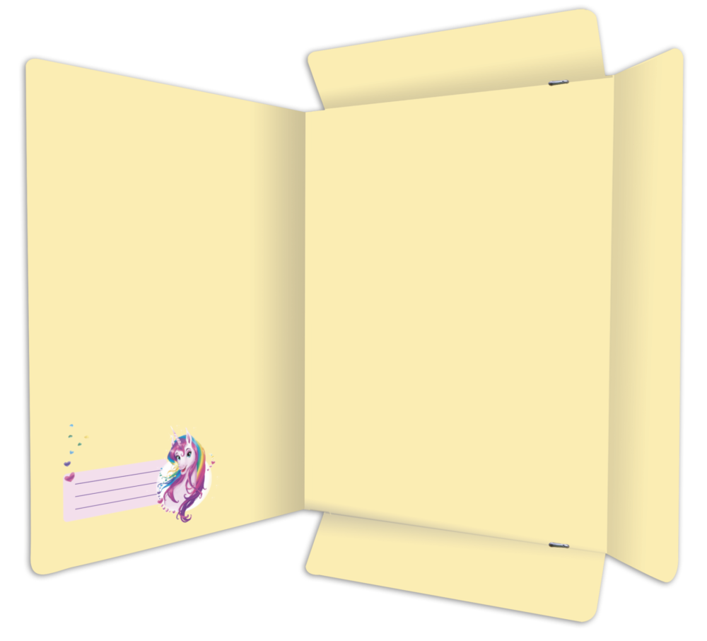 Postmappe "Einhornportrait" aus umweltfreundlichem Karton für DIN A4 – Bild 2