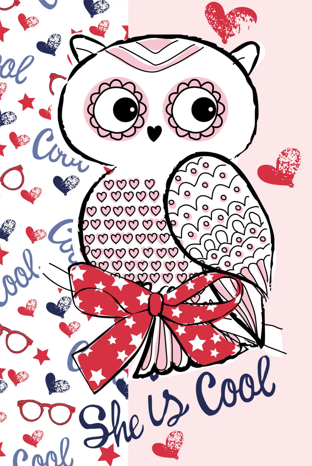 Notizheft Softcover Heft "Memo my style Cool Owle", liniert, 8x13cm