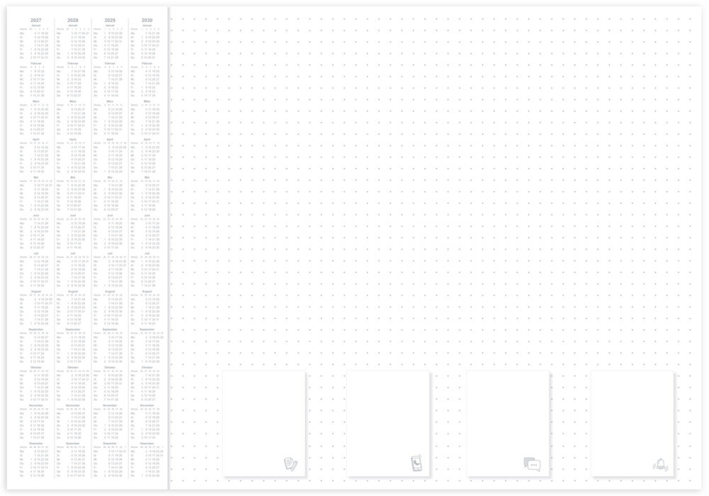 Notiz-Schreibunterlage "Office - dotted" – (BxH) 600 x420 mm, 30 Blatt, 1 Stück