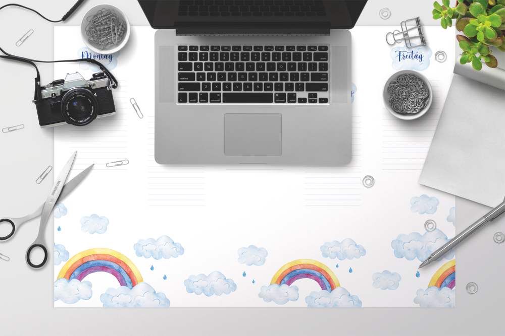 Notiz-Schreibunterlage "Rainbow - blanko" 25 Blatt 600 x 420 mm – Bild 4