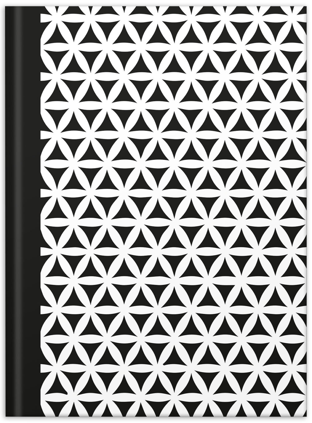 Notizbuch "black & white Flowers" Vorderseite