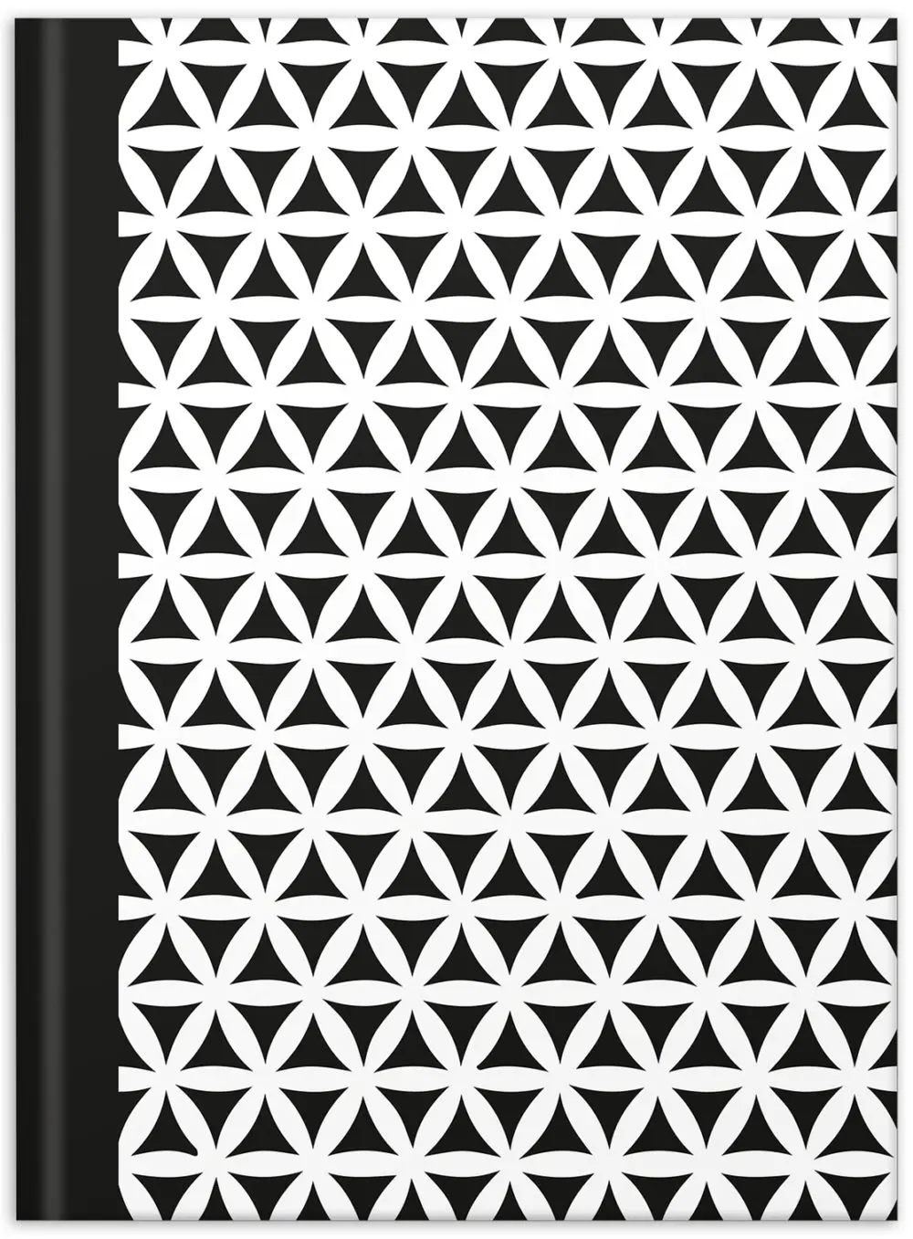 Notizbuch "black & white Flowers" Vorderseite