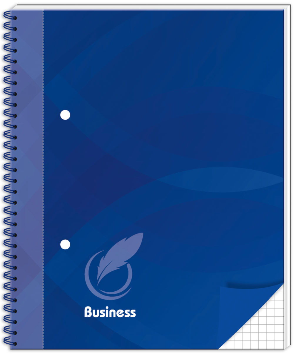 Spiral Notizbuch "Business blau" Vorderseite
