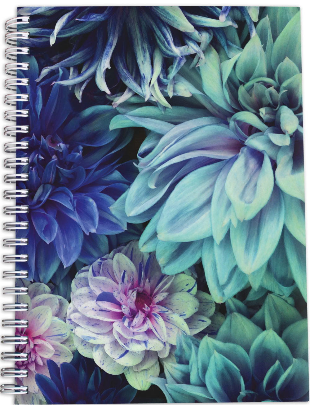 Notizbuch mit Register A-Z "Blossom" Vorderseite mit Blumenmuster