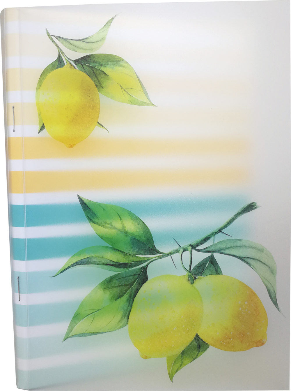 Softcover-Heft "Fresh Lemons" Motiv ergänzt sich auf den Hintergrund