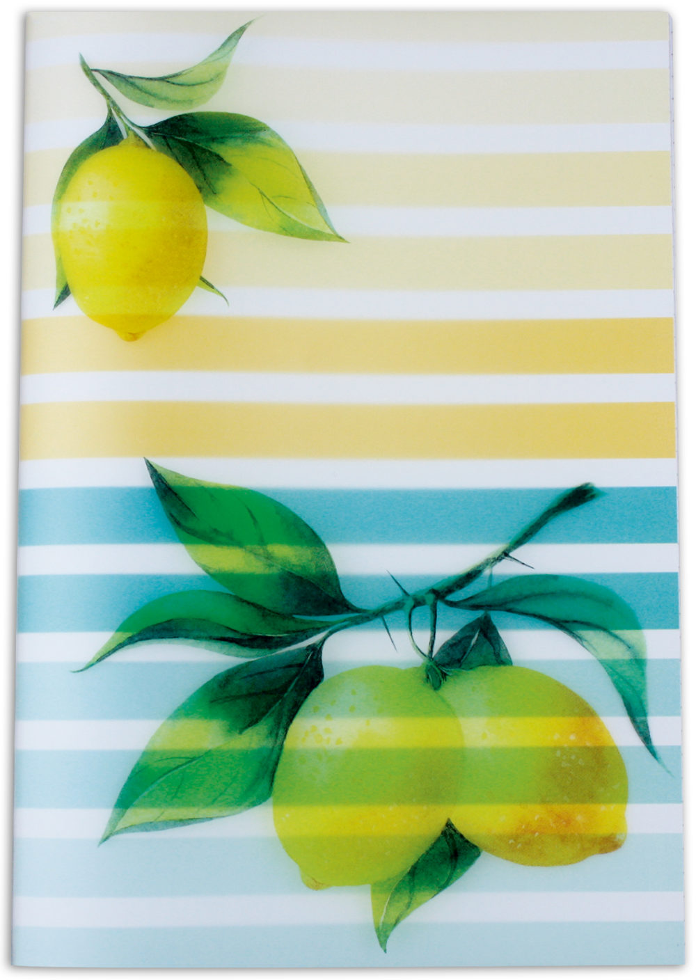 Softcover-Heft "Fresh Lemons" Motiv ergänzt sich auf den Hintergrund