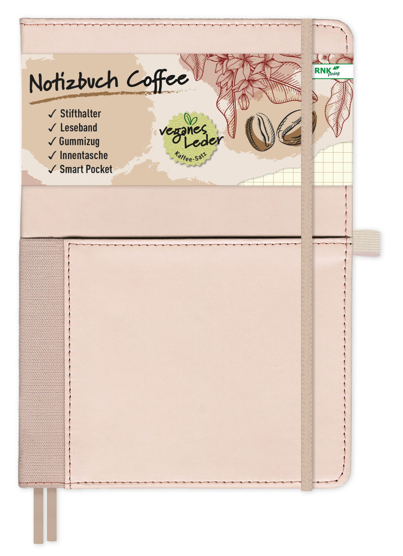 Notizbuch Vegan "Coffee" DIN A5, kariert