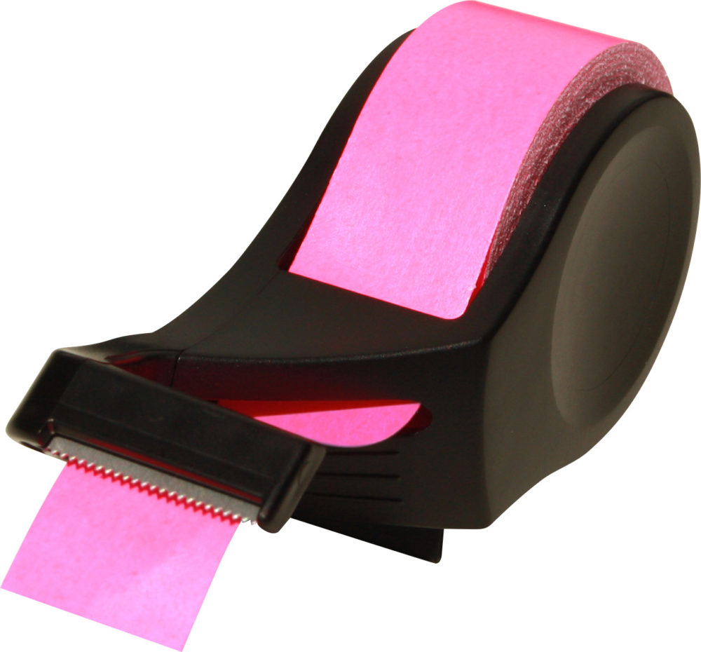 Haftnotizrolle im Abroller neonpink