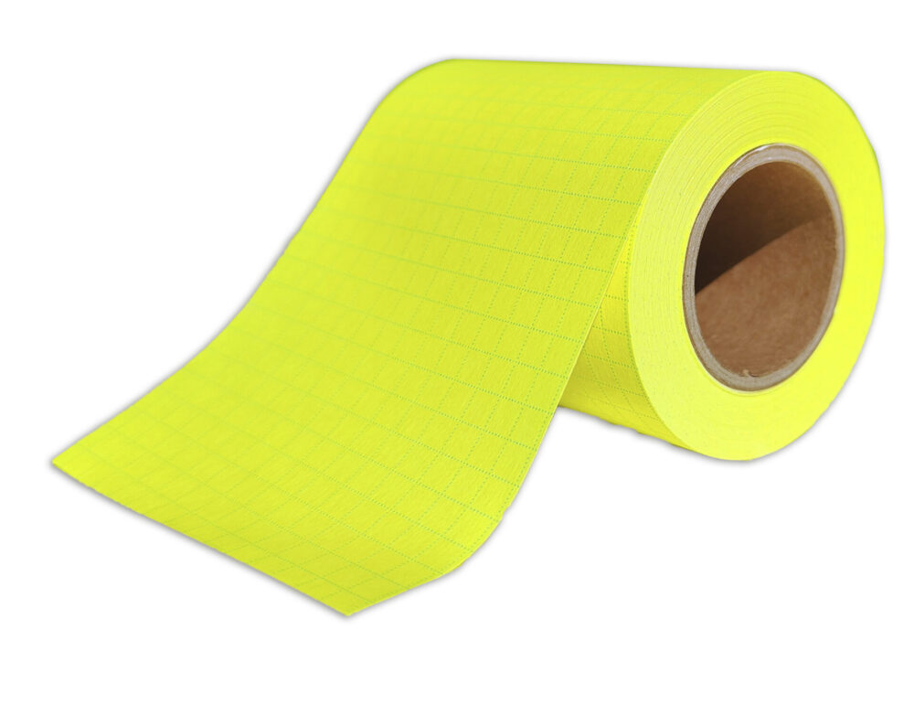 Nachfüllrolle Haftnotizen für Abroller 60 mm breit, brillantgelb kariert