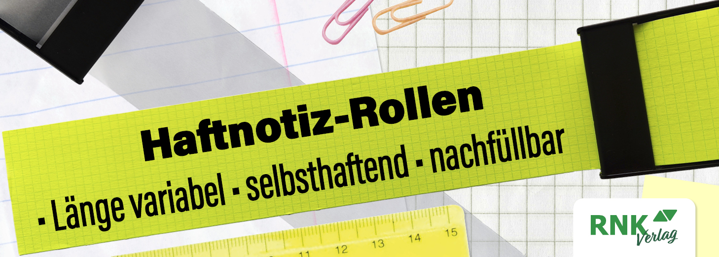 Haftnotizrolle in der Anwendung