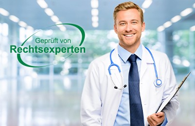 Arzt füllt ein Formular aus